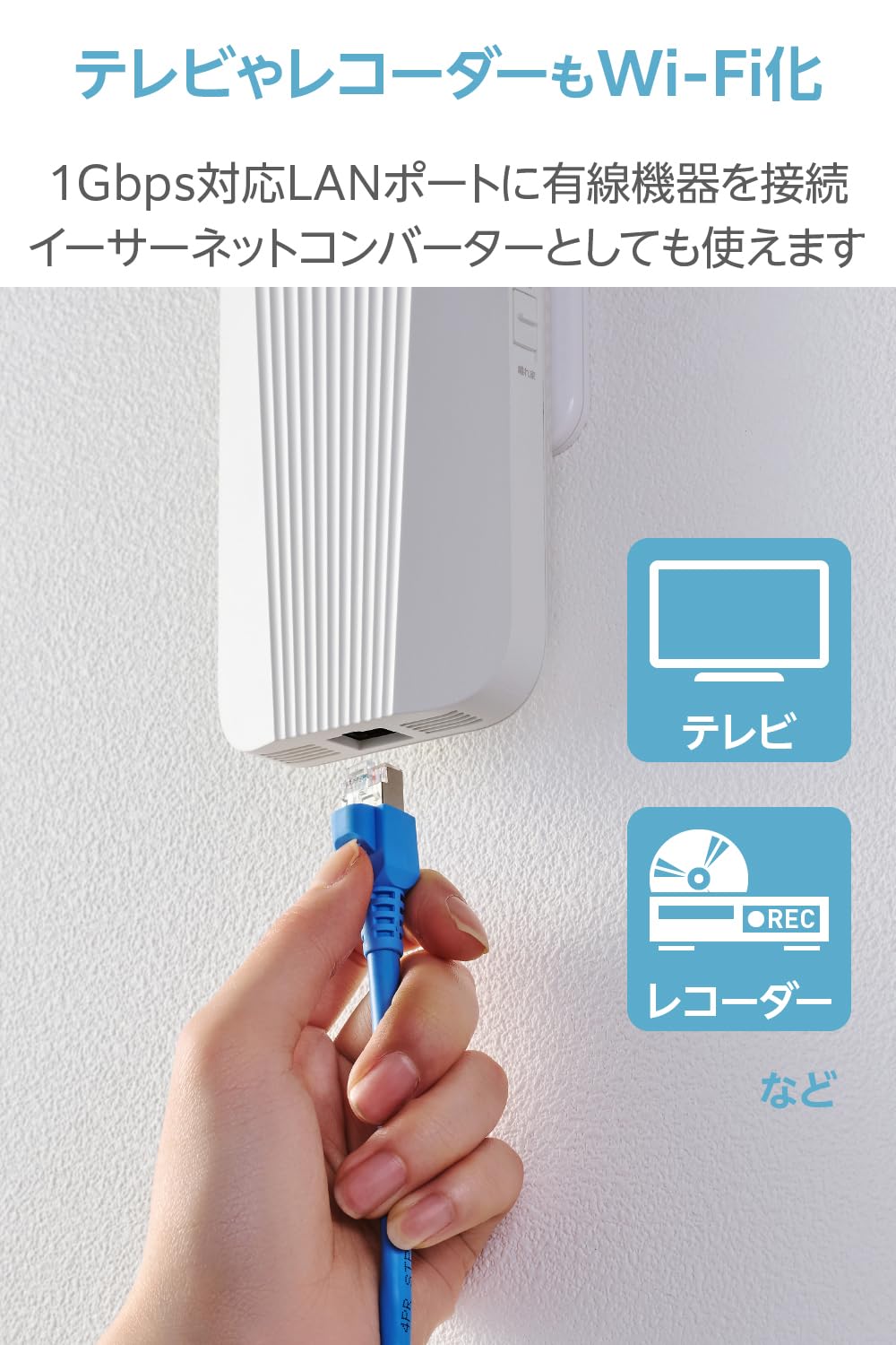 Amazon.co.jp: エレコム WiFi 無線LAN 中継器 Wi-Fi6 11ax